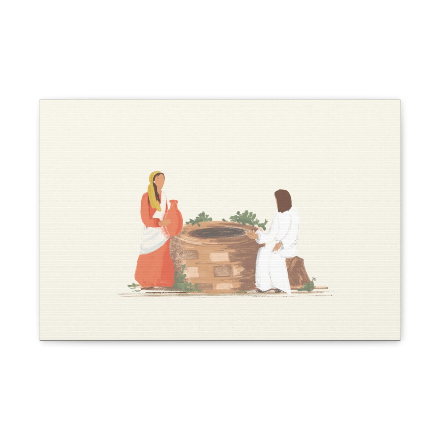 Jesus and the Woman at the Well - Canvas Gallery Wrap
