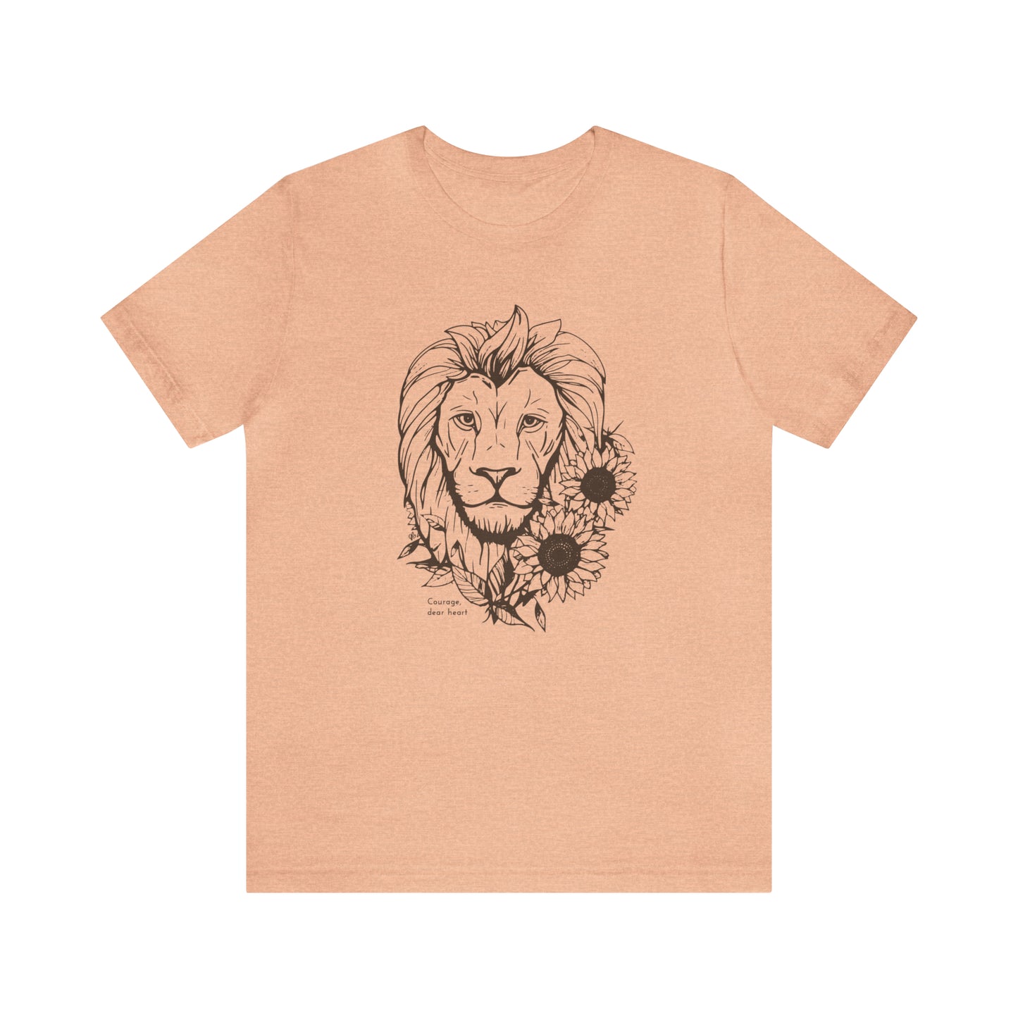 Lion Sunflowers T-shirt | Courage Dear Heart