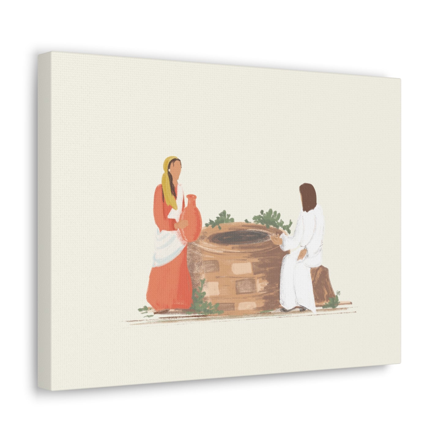 Jesus and the Woman at the Well - Canvas Gallery Wrap