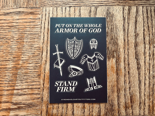 Armor of God Sticker sheet
