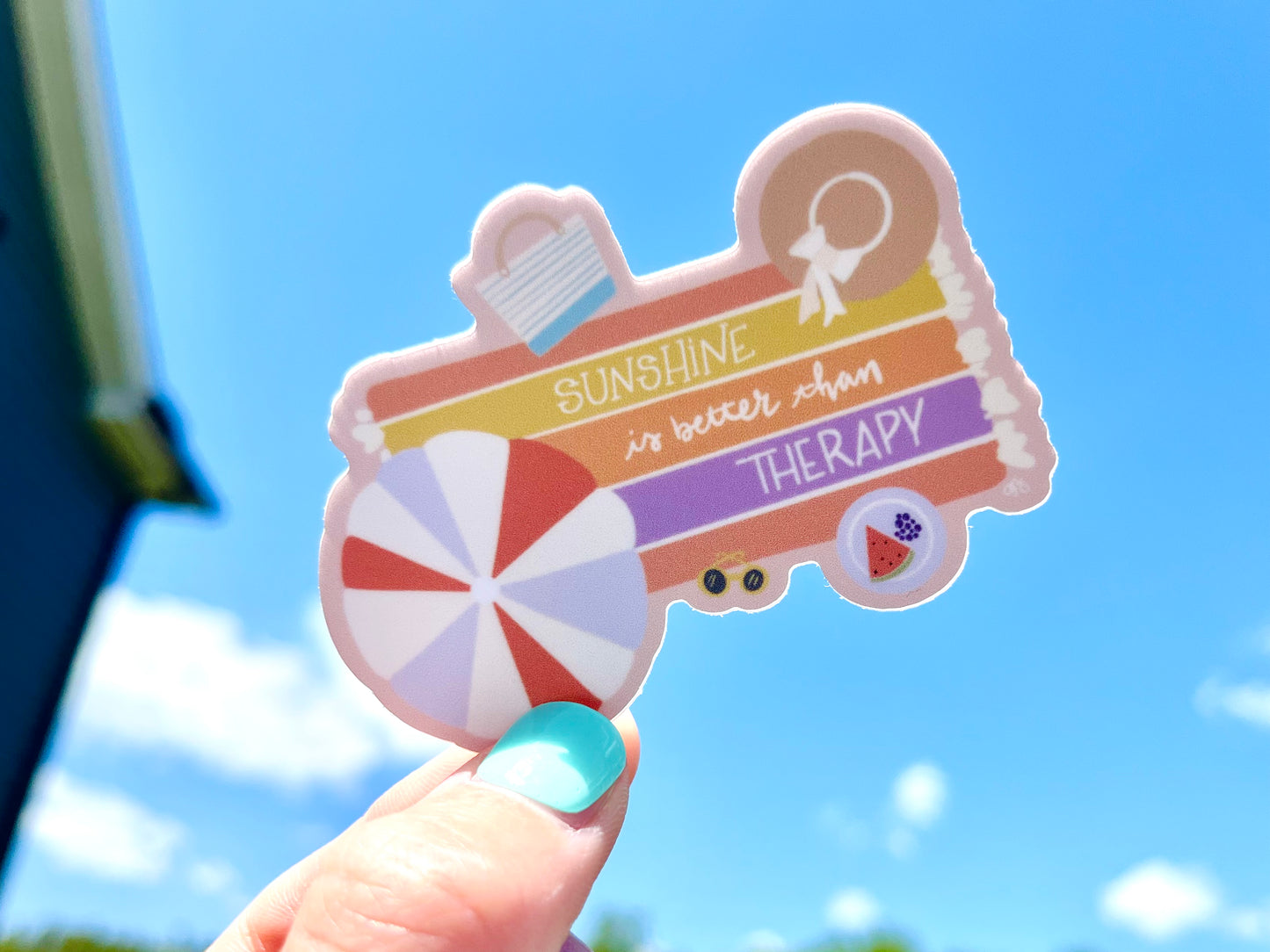 Sunshine is Better than Therapy sticker