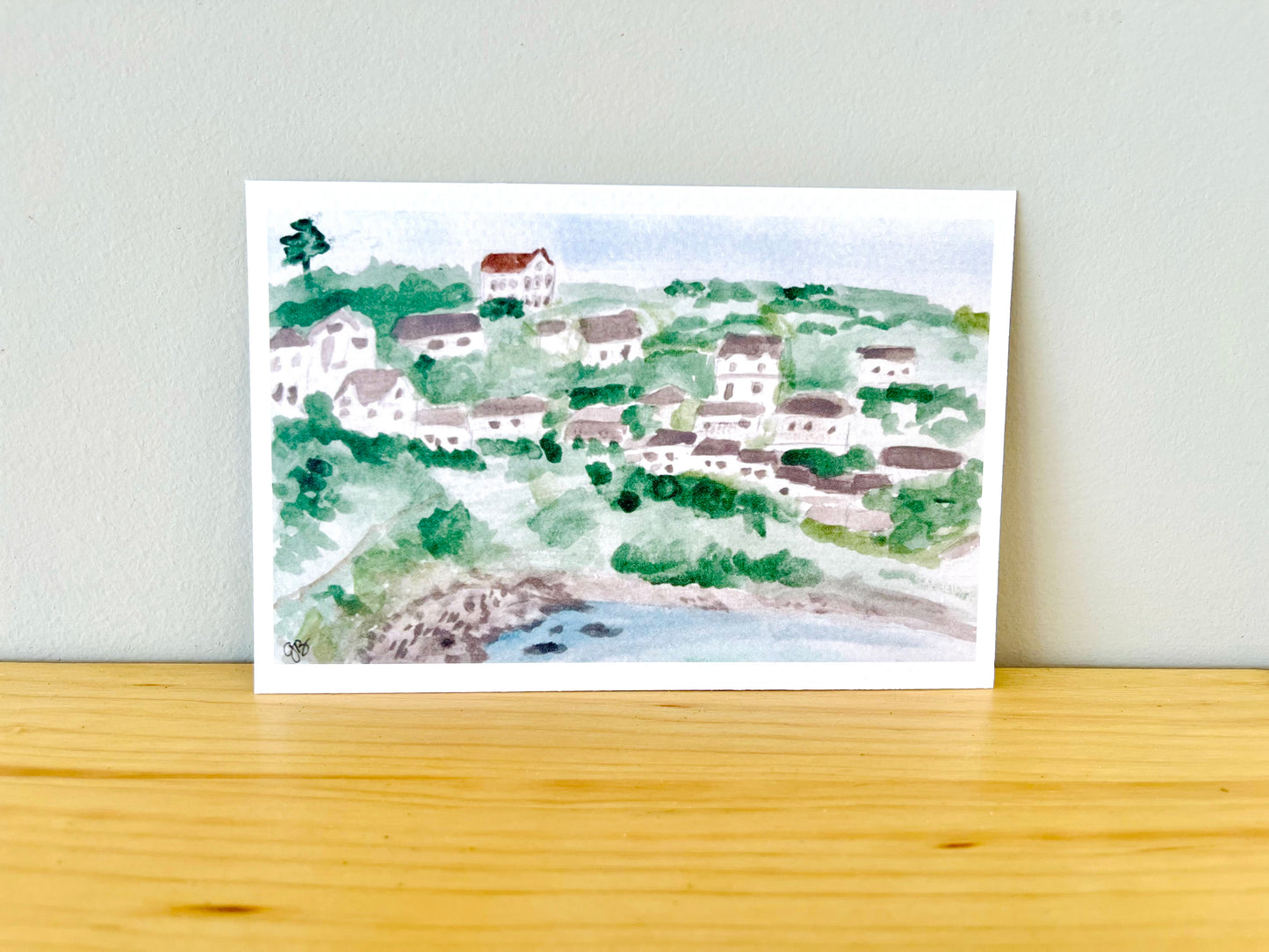 Coverack Town | 4x6" Watercolor Fine Art Print