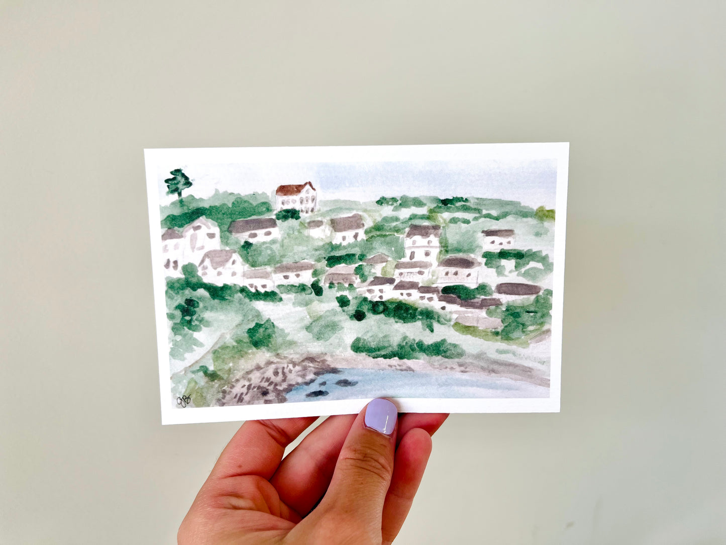 Coverack Town | 4x6" Watercolor Fine Art Print