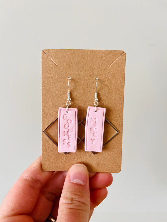 Goodness & Mercy clay Earrings - Ballerina Pink