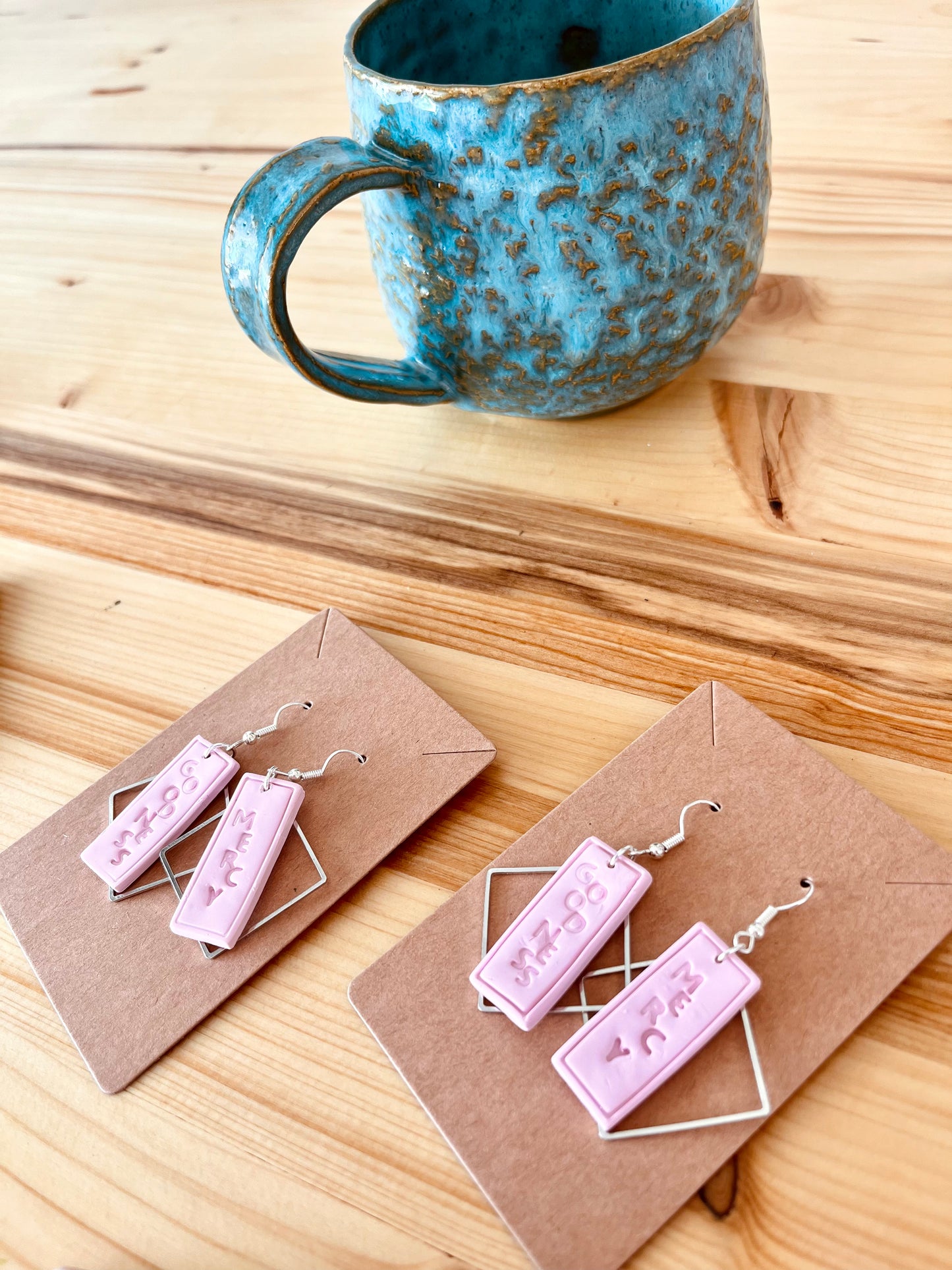 Goodness & Mercy clay Earrings - Ballerina Pink